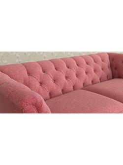 Laura Ashley Chatsworth Medium 2 Seater Sofa, Teak Leg - view 2, Anneliese Rosewood Red