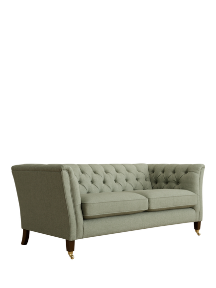 Laura Ashley Chatsworth Medium 2 Seater Sofa, Teak Leg, Anneliese Sage