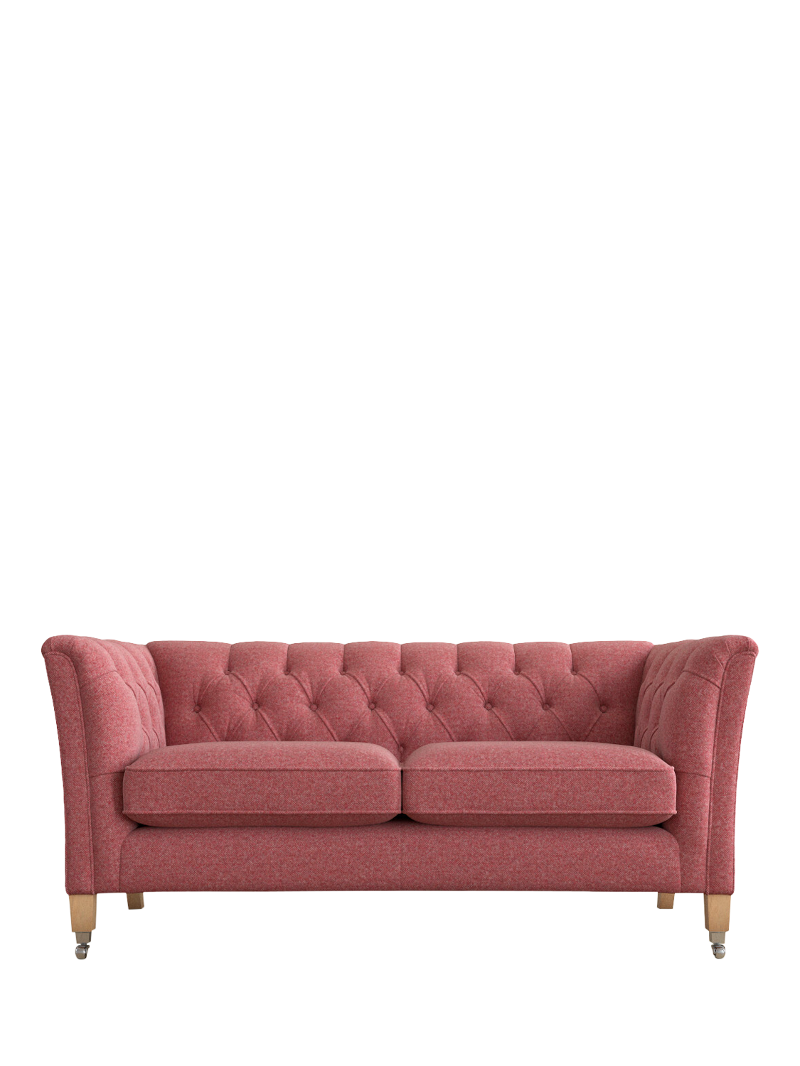 Chatsworth Range, Laura Ashley Chatsworth Small 2 Seater Sofa, Oak Leg, Anneliese Rosewood Red