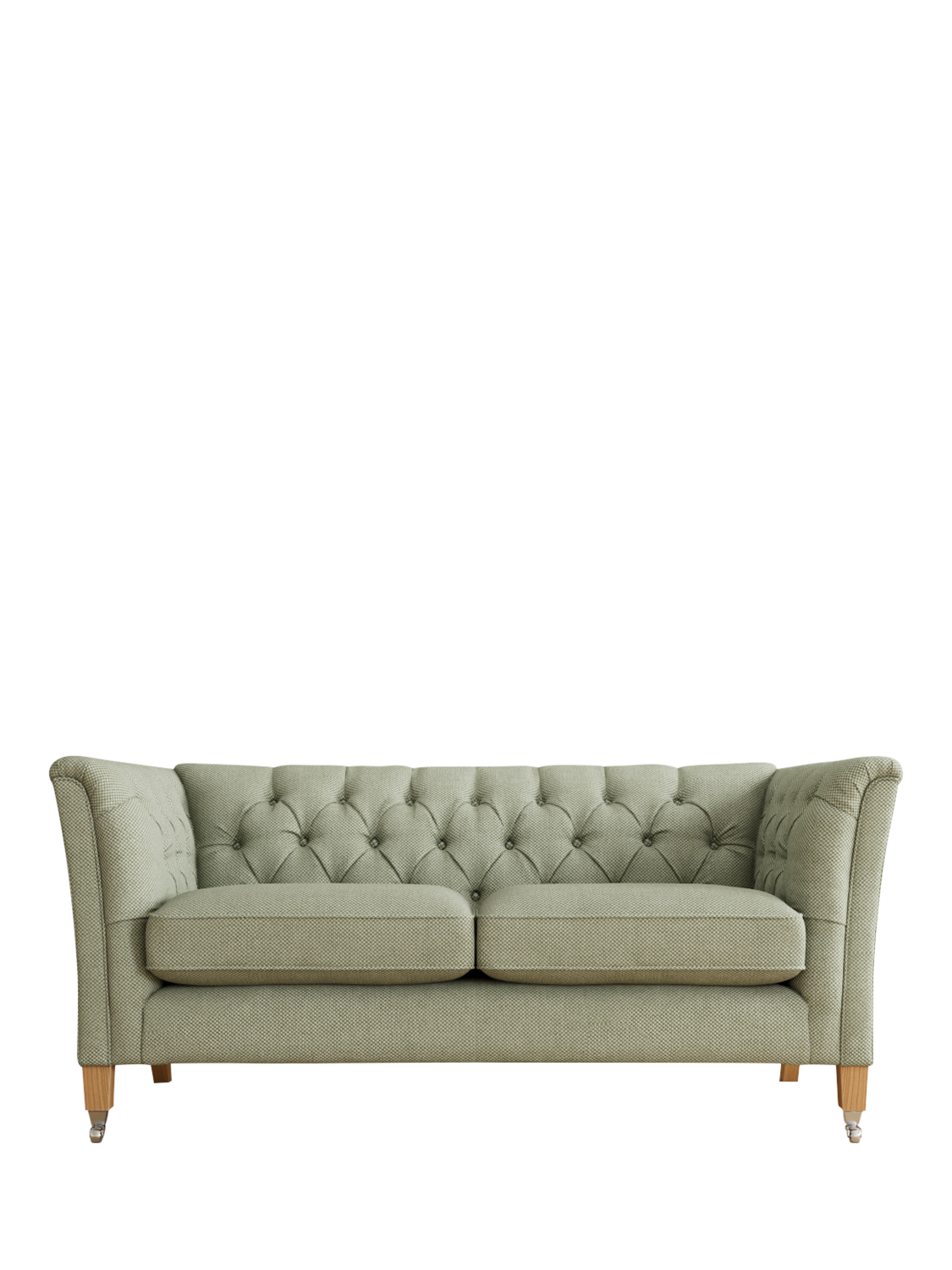 Chatsworth Range, Laura Ashley Chatsworth Small 2 Seater Sofa, Oak Leg, Anneliese Sage