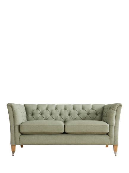 Laura Ashley Chatsworth Small 2 Seater Sofa, Oak Leg, Anneliese Sage