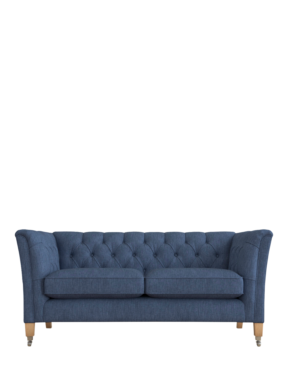 Chatsworth Range, Laura Ashley Chatsworth Small 2 Seater Sofa, Oak Leg, Bainton Midnight Navy