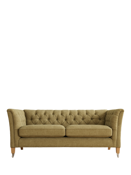 Laura Ashley Chatsworth Small 2 Seater Sofa, Oak Leg, Orla Gold