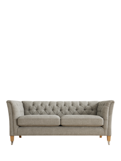 Laura Ashley Chatsworth Small 2 Seater Sofa, Oak Leg, Orla Pale Steel
