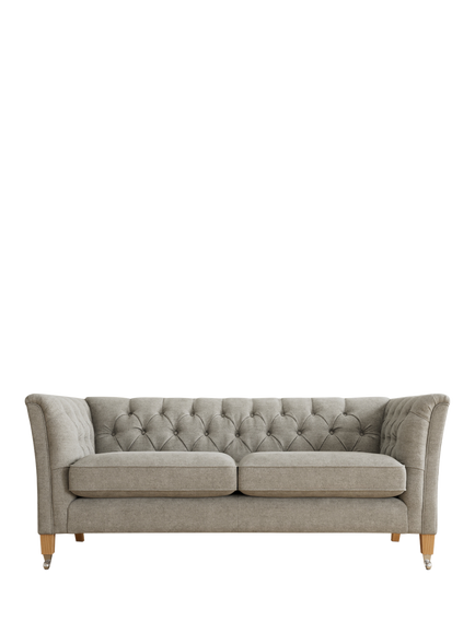 Laura Ashley Chatsworth Small 2 Seater Sofa, Oak Leg, Orla Pale Steel