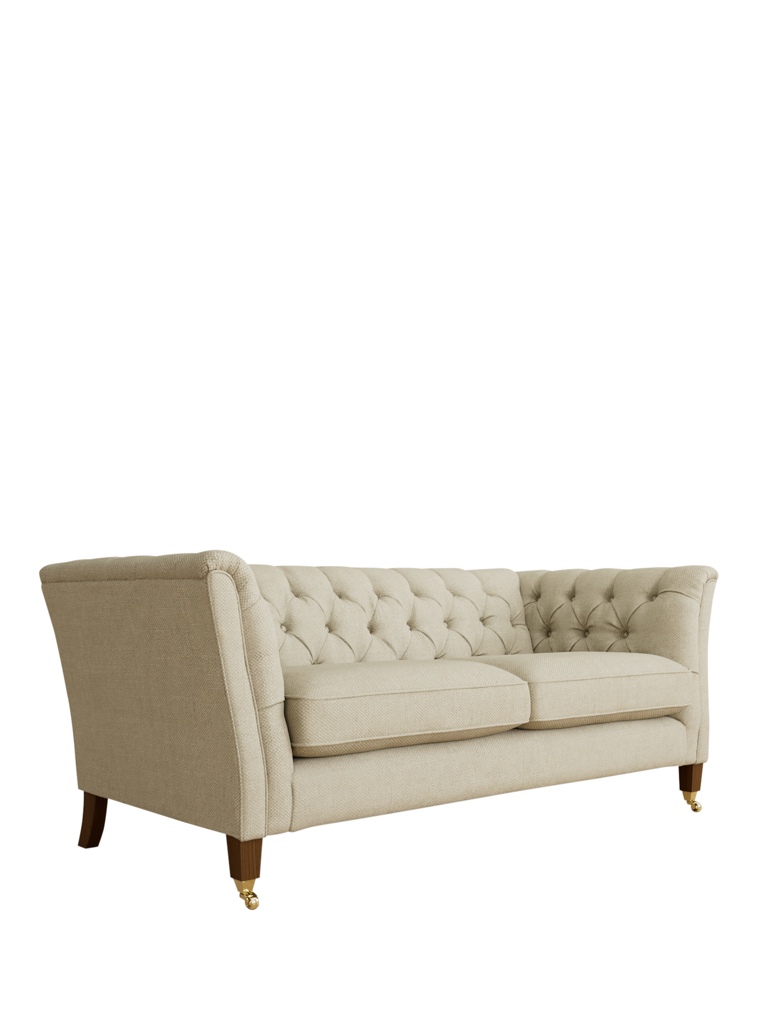 Chatsworth Range, Laura Ashley Chatsworth Small 2 Seater Sofa, Teak Leg, Anneliese Natural