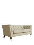 Laura Ashley Chatsworth Small 2 Seater Sofa, Teak Leg, Anneliese Natural