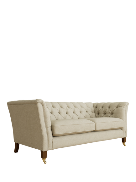Laura Ashley Chatsworth Small 2 Seater Sofa, Teak Leg, Anneliese Natural