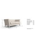 Laura Ashley Chatsworth Small 2 Seater Sofa, Teak Leg, Anneliese Natural