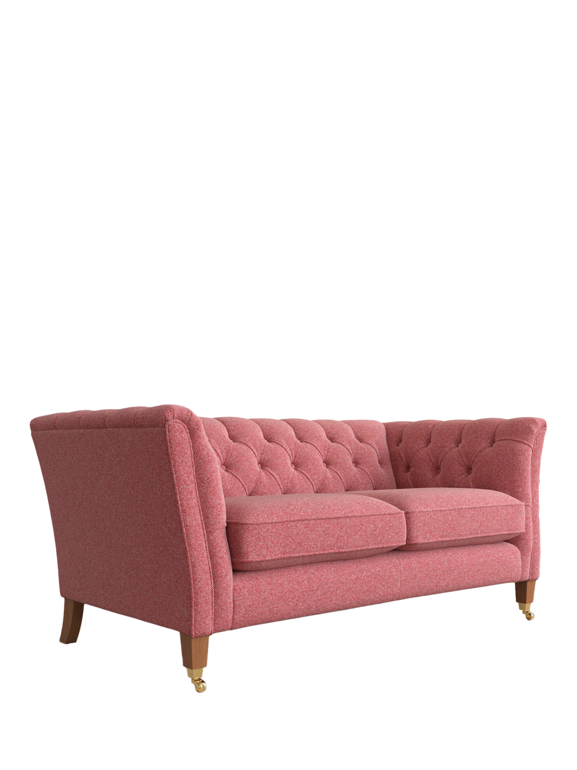 Chatsworth Range, Laura Ashley Chatsworth Small 2 Seater Sofa, Teak Leg, Anneliese Rosewood Red