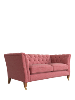 Laura Ashley Chatsworth Small 2 Seater Sofa, Teak Leg, Anneliese Rosewood Red