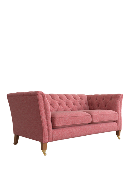 Laura Ashley Chatsworth Small 2 Seater Sofa, Teak Leg, Anneliese Rosewood Red