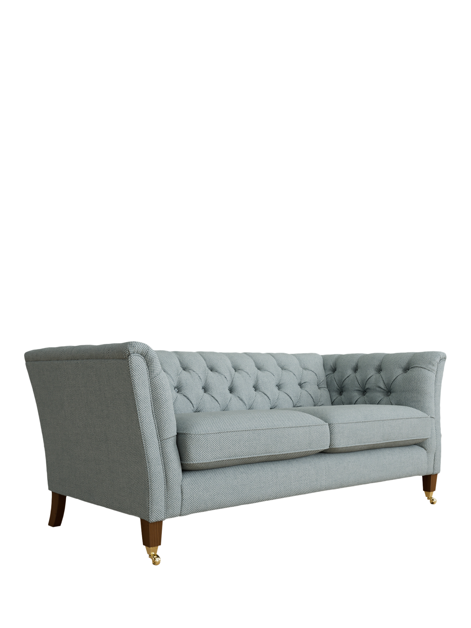 Chatsworth Range, Laura Ashley Chatsworth Small 2 Seater Sofa, Teak Leg, Anneliese Seaspray