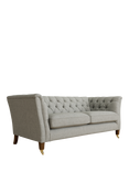 Laura Ashley Chatsworth Small 2 Seater Sofa, Teak Leg, Anneliese Steel