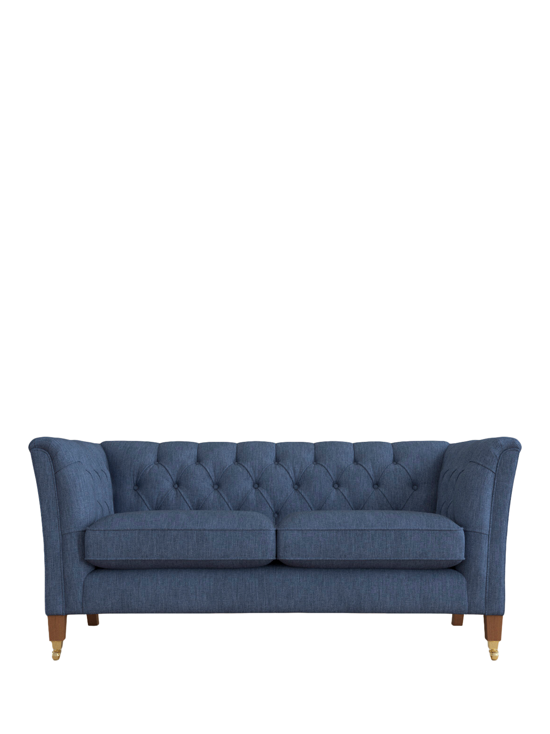 Chatsworth Range, Laura Ashley Chatsworth Small 2 Seater Sofa, Teak Leg, Bainton Midnight Navy