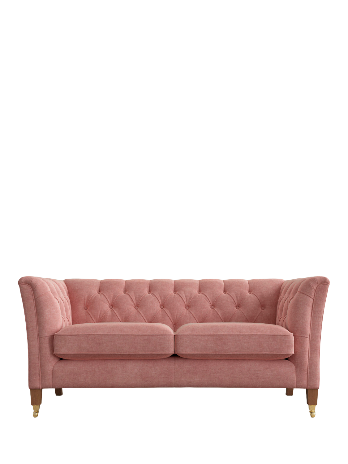 Chatsworth Range, Laura Ashley Chatsworth Small 2 Seater Sofa, Teak Leg, Bainton Old Rose Pink