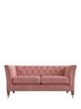 Laura Ashley Chatsworth Small 2 Seater Sofa, Teak Leg, Bainton Old Rose Pnk