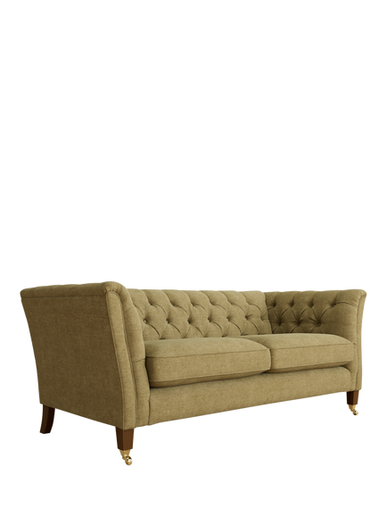 Laura Ashley Chatsworth Small 2 Seater Sofa, Teak Leg, Orla Gold