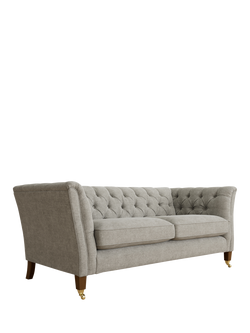 Laura Ashley Chatsworth Small 2 Seater Sofa, Teak Leg, Orla Pale Steel