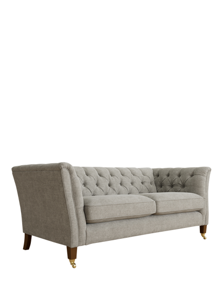Laura Ashley Chatsworth Small 2 Seater Sofa, Teak Leg, Orla Pale Steel