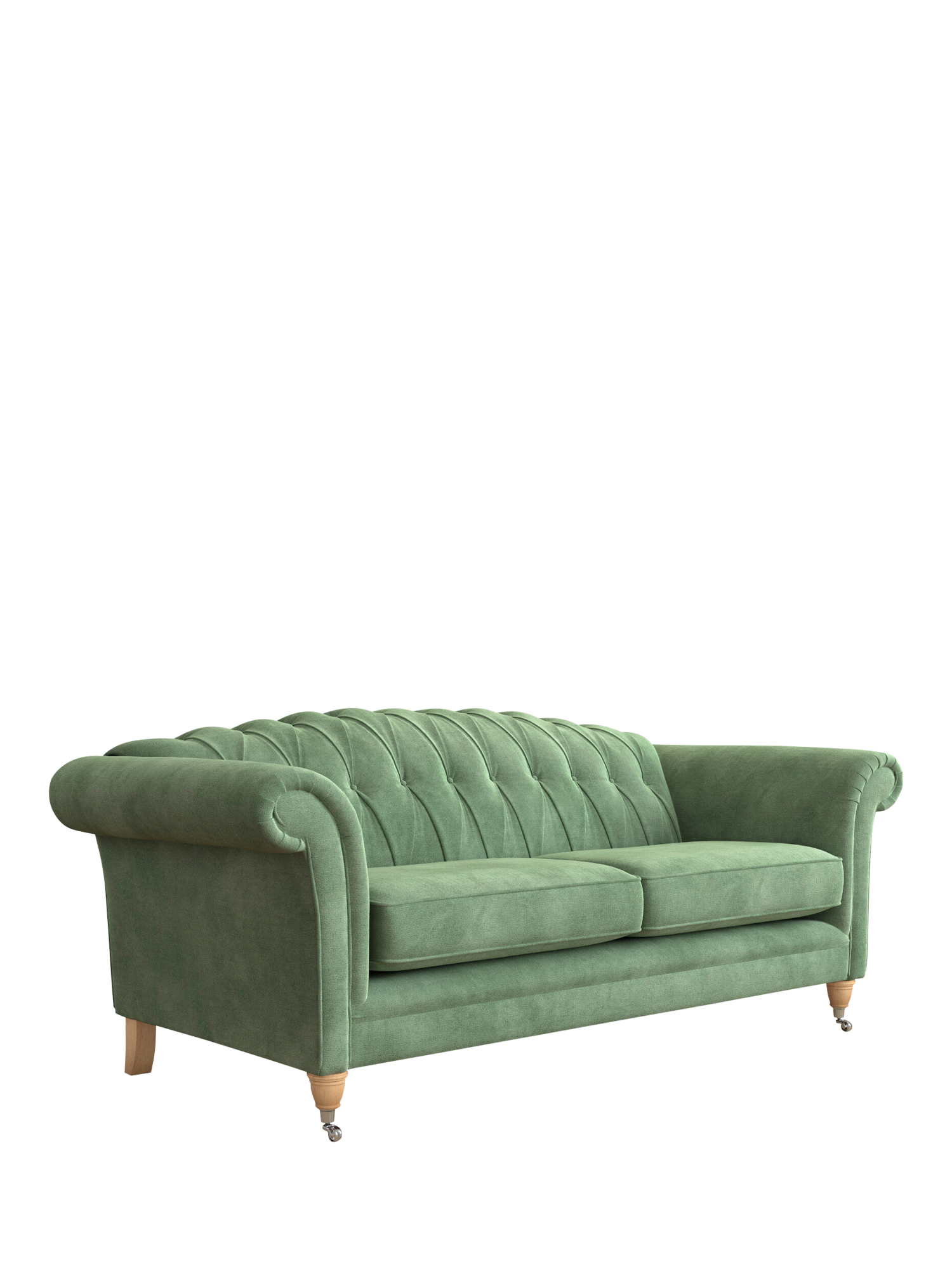 Gloucester Range, Laura Ashley Gloucester Grand 4 Seater Sofa, Oak Leg, Orla Fresh Green