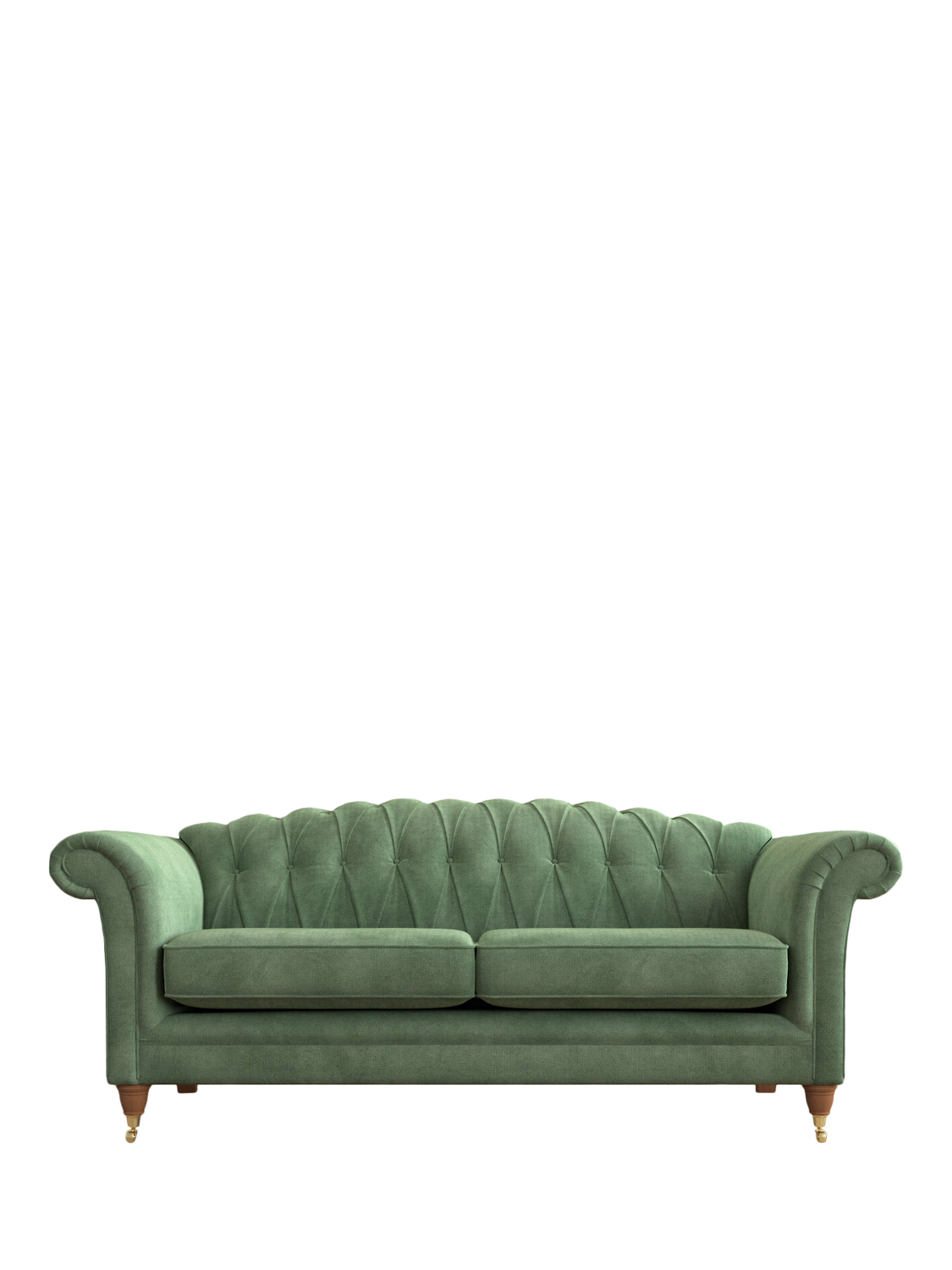 Gloucester Range, Laura Ashley Gloucester Grand 4 Seater Sofa, Teak Leg, Orla Fresh Green