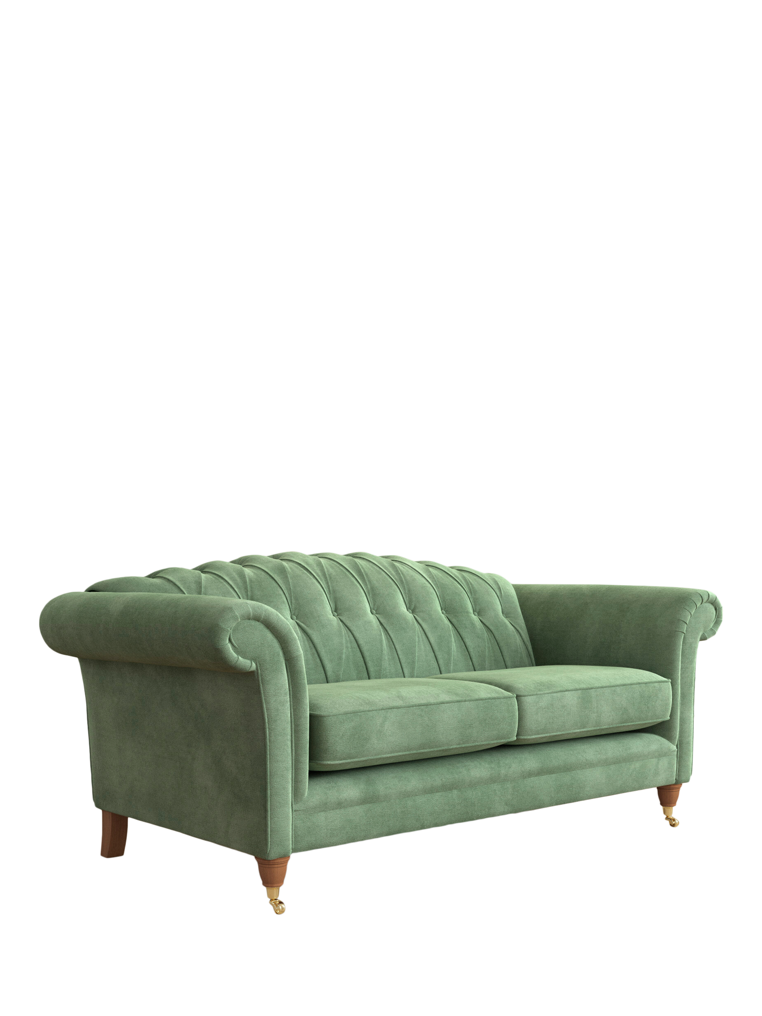 Gloucester Range, Laura Ashley Gloucester Large 3 Seater Sofa, Teak Leg, Orla Fresh Green