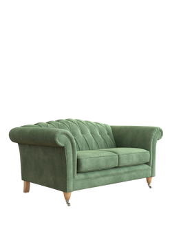Laura Ashley Gloucester Small 2 Seater Sofa, Oak Leg, Orla Fresh Green