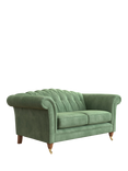 Laura Ashley Gloucester Small 2 Seater Sofa, Teak Leg, Orla Fresh Green