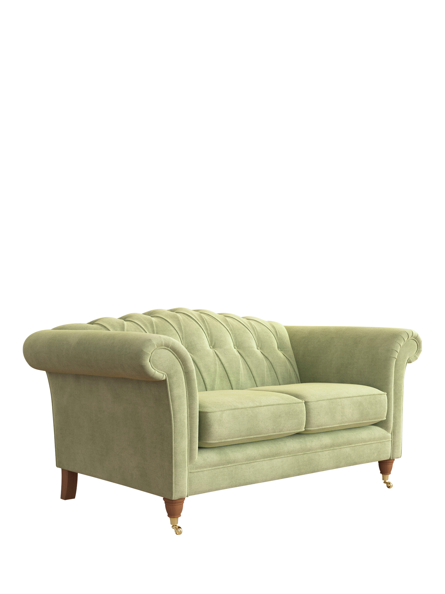 Gloucester Range, Laura Ashley Gloucester Small 2 Seater Sofa, Teak Leg, Orla Pale Hedgerow Green