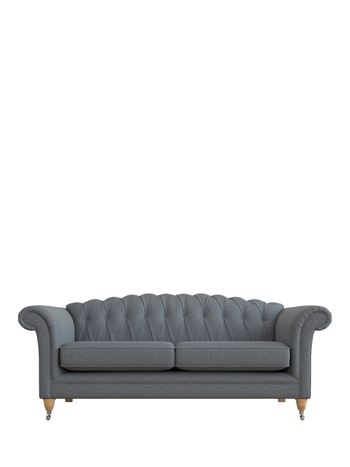 Gloucester Range, Laura Ashley Gloucester Grand 4 Seater Sofa, Oak Leg, Anneliese Midnight Blue