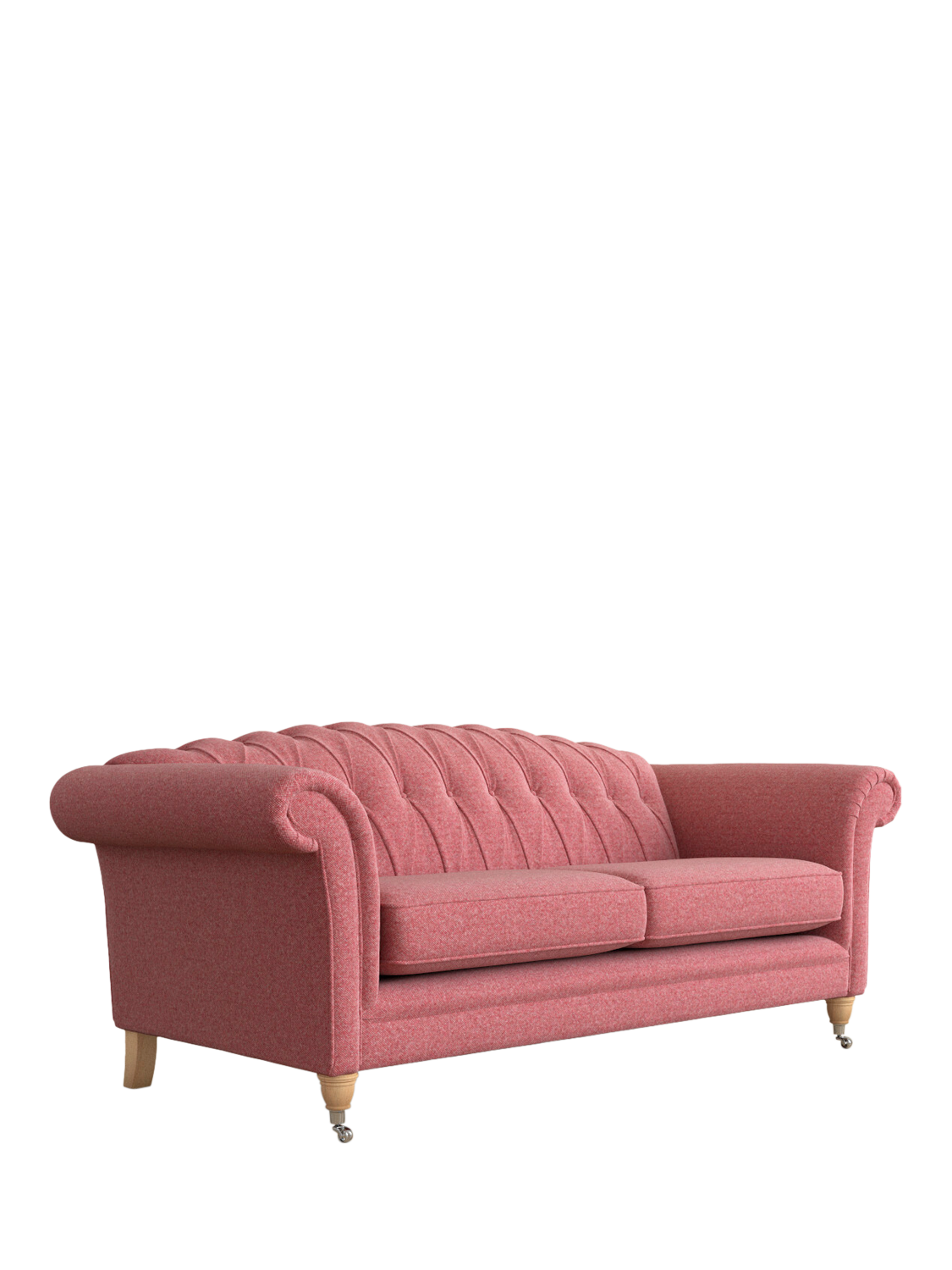 Gloucester Range, Laura Ashley Gloucester Grand 4 Seater Sofa, Oak Leg, Anneliese Rosewood Red