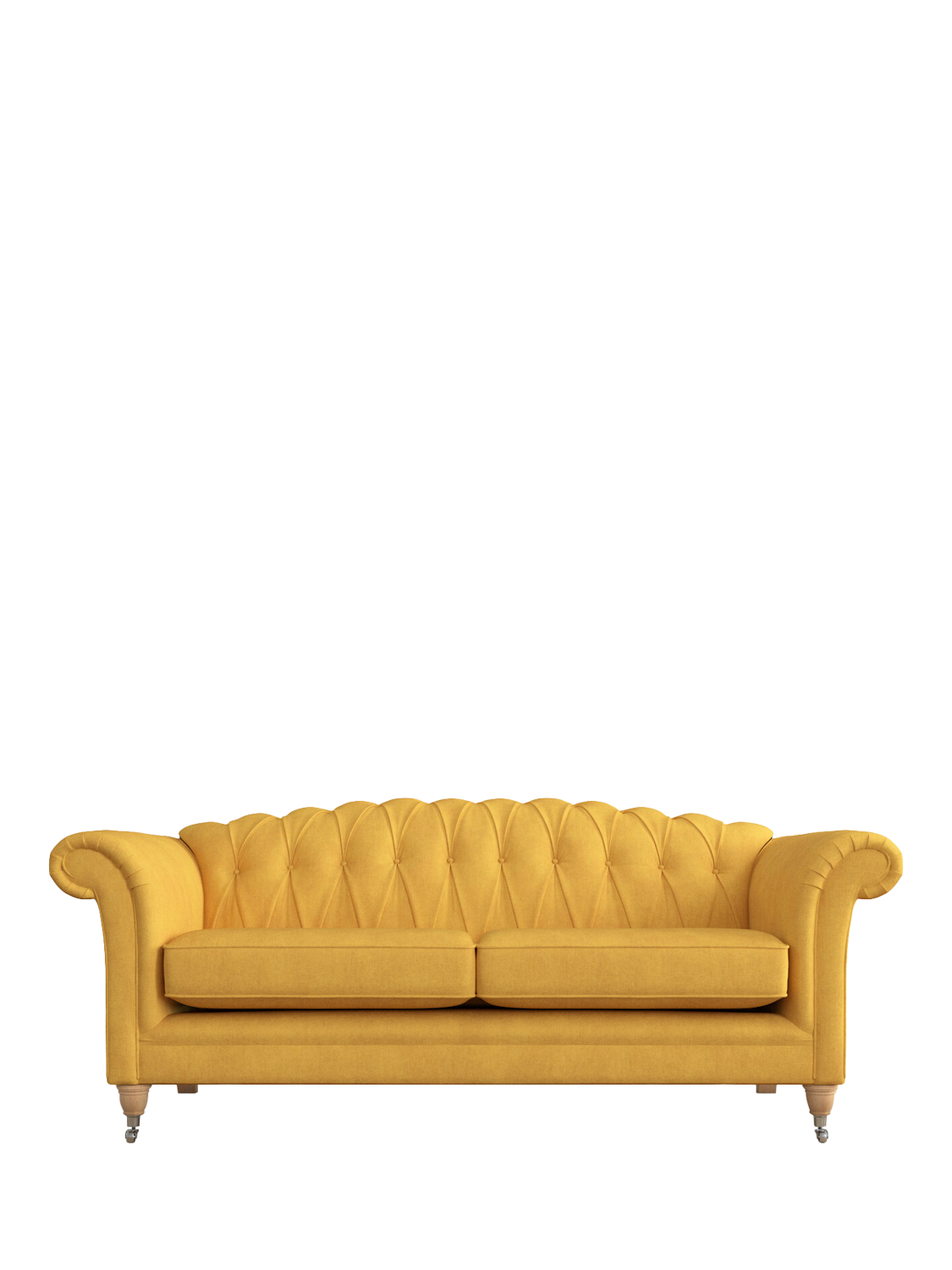 Gloucester Range, Laura Ashley Gloucester Grand 4 Seater Sofa, Oak Leg, Bainton Ochre Yellow