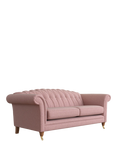 Laura Ashley Gloucester Grand 4 Seater Sofa, Teak Leg, Anneliese Grape Purple