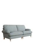 Laura Ashley Beaumaris Grand 4 Seater Sofe, Oak Leg, Anneliese Seaspray