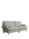 Laura Ashley Beaumaris Grand 4 Seater Sofe, Oak Leg, Anneliese Steel