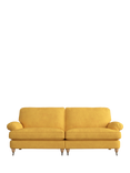 Laura Ashley Beaumaris Grand 4 Seater Sofe, Oak Leg, Bainton Ochre Yellow