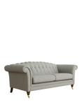 Laura Ashley Gloucester Grand 4 Seater Sofa, Teak Leg, Anneliese Steel