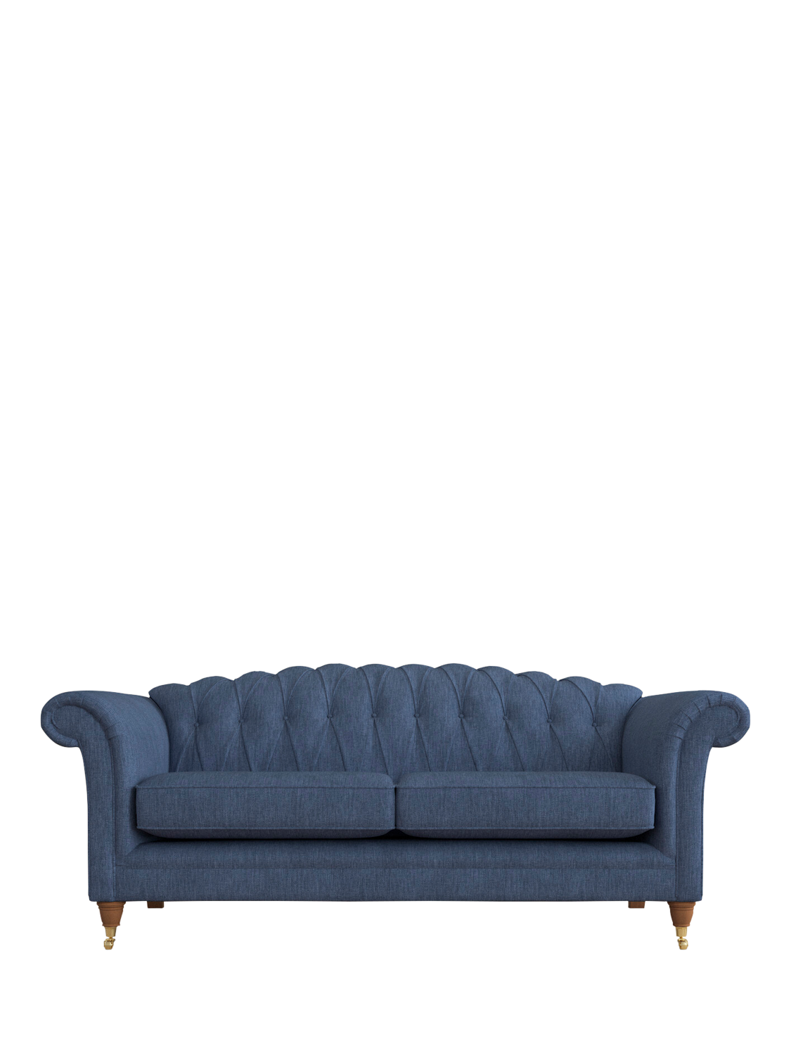 Gloucester Range, Laura Ashley Gloucester Grand 4 Seater Sofa, Teak Leg, Bainton Midnight Navy