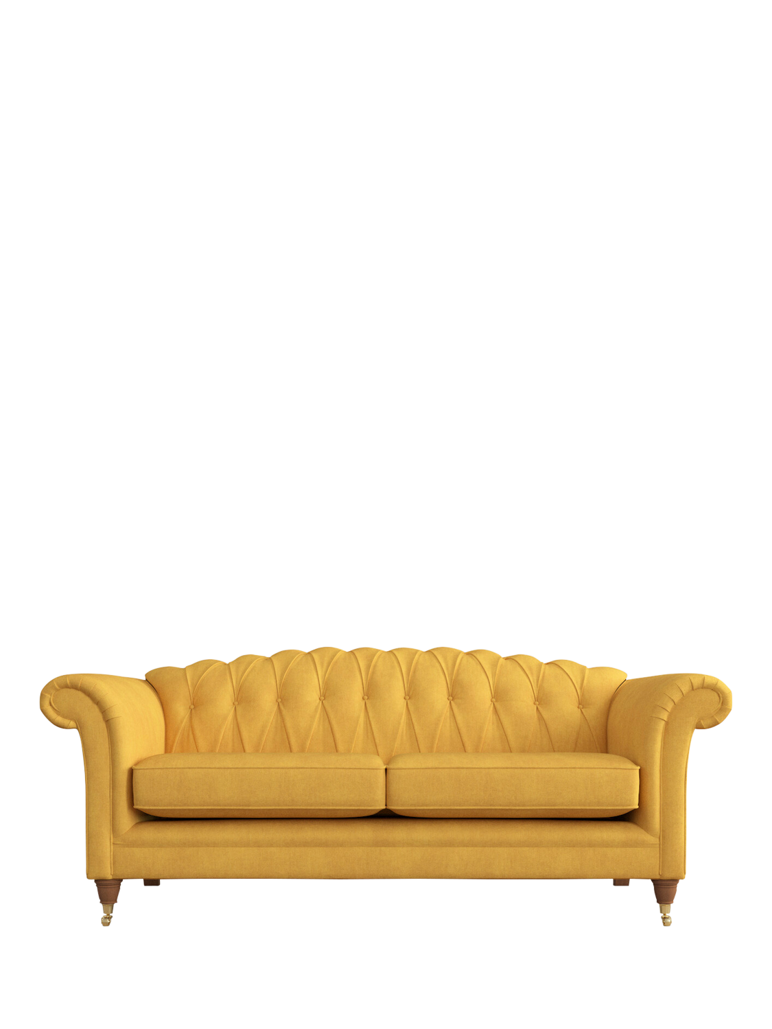 Gloucester Range, Laura Ashley Gloucester Grand 4 Seater Sofa, Teak Leg, Bainton Ochre Yellow
