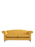 Laura Ashley Gloucester Grand 4 Seater Sofa, Teak Leg, Bainton Ochre Yellow