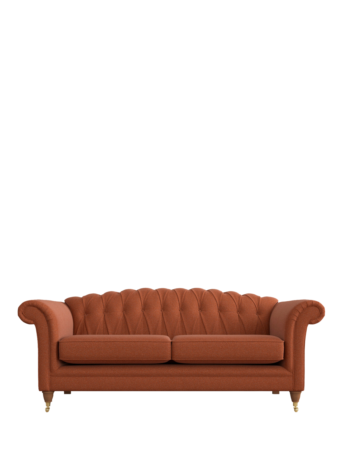 Gloucester Range, Laura Ashley Gloucester Grand 4 Seater Sofa, Teak Leg, Harley Terracotta Orange