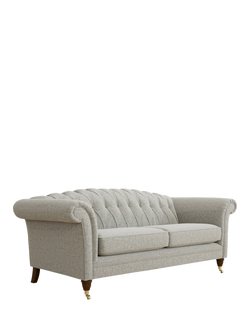 Laura Ashley Gloucester Grand 4 Seater Sofa, Teak Leg, Nantmor Pale Steel