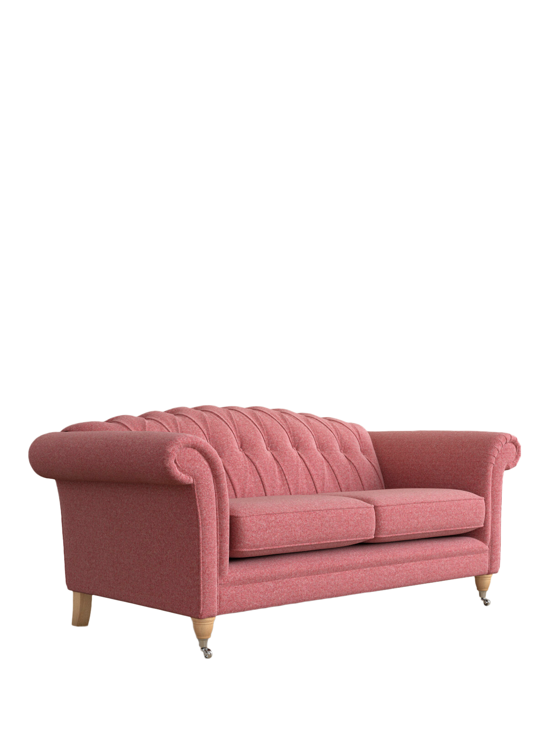 Gloucester Range, Laura Ashley Gloucester Large 3 Seater Sofa, Oak Leg, Anneliese Rosewood Red