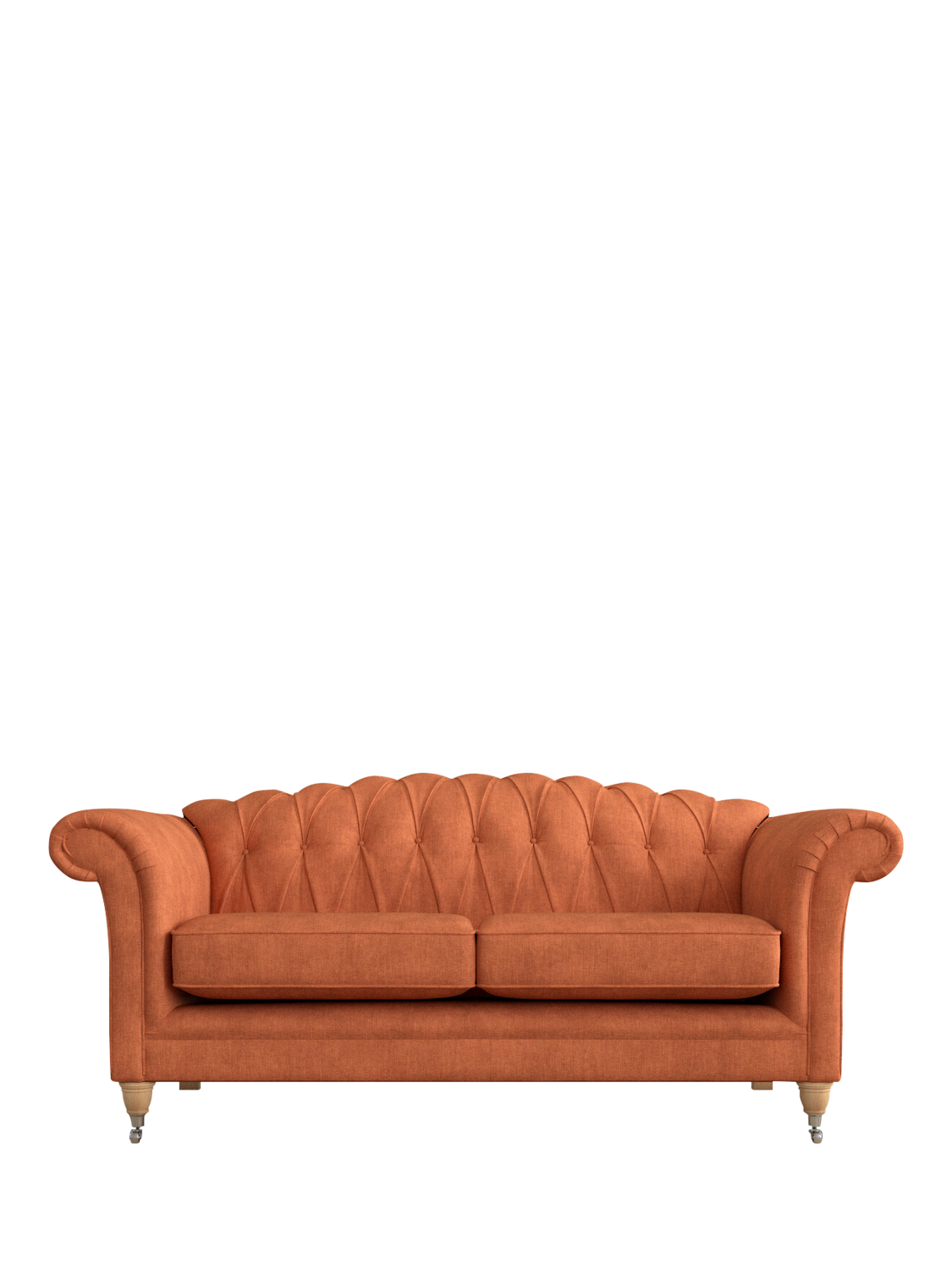 Gloucester Range, Laura Ashley Gloucester Large 3 Seater Sofa, Oak Leg, Bainton Terracotta
