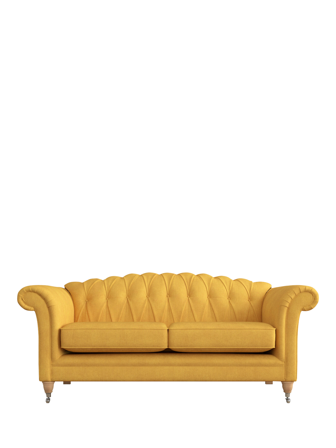 Gloucester Range, Laura Ashley Gloucester Large 3 Seater Sofa, Oak Leg, Bainton Ochre Yellow