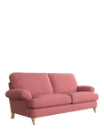 Laura Ashley Beaumaris Large 3 Seater Sofa, Oak Leg, Anneliese Rosewood Red
