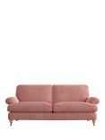 Laura Ashley Beaumaris Large 3 Seater Sofa, Oak Leg, Bainton Old Rose Pnk
