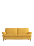 Laura Ashley Beaumaris Large 3 Seater Sofa, Oak Leg, Bainton Ochre Yellow