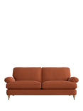 Laura Ashley Beaumaris Large 3 Seater Sofa, Oak Leg, Harley Terracotta Orange